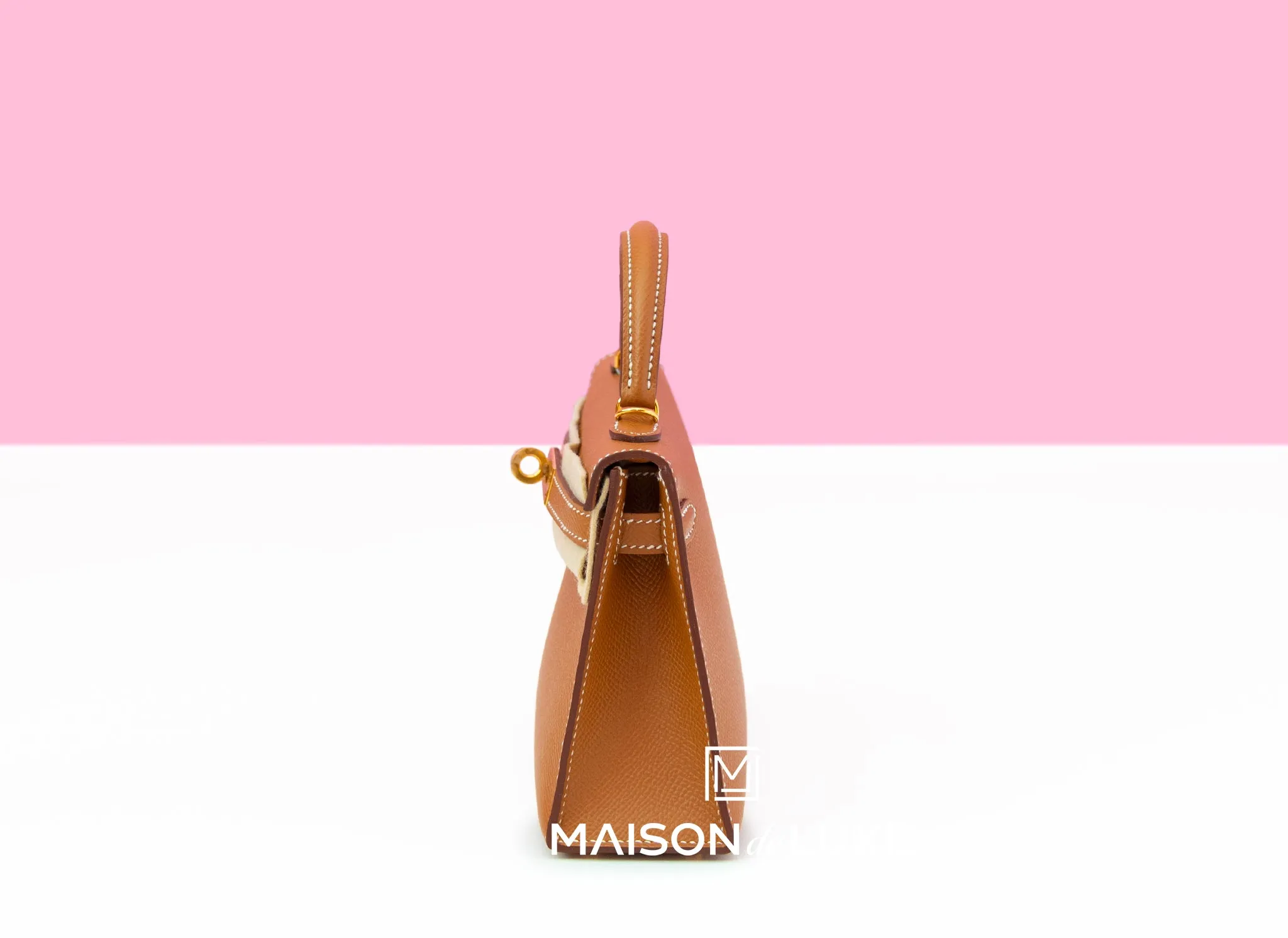 Hermes Mini Kelly II 20 Gold Epsom Gold Hardware