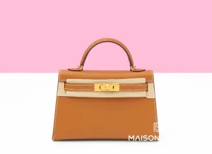 Hermes Mini Kelly II 20 Gold Epsom Gold Hardware