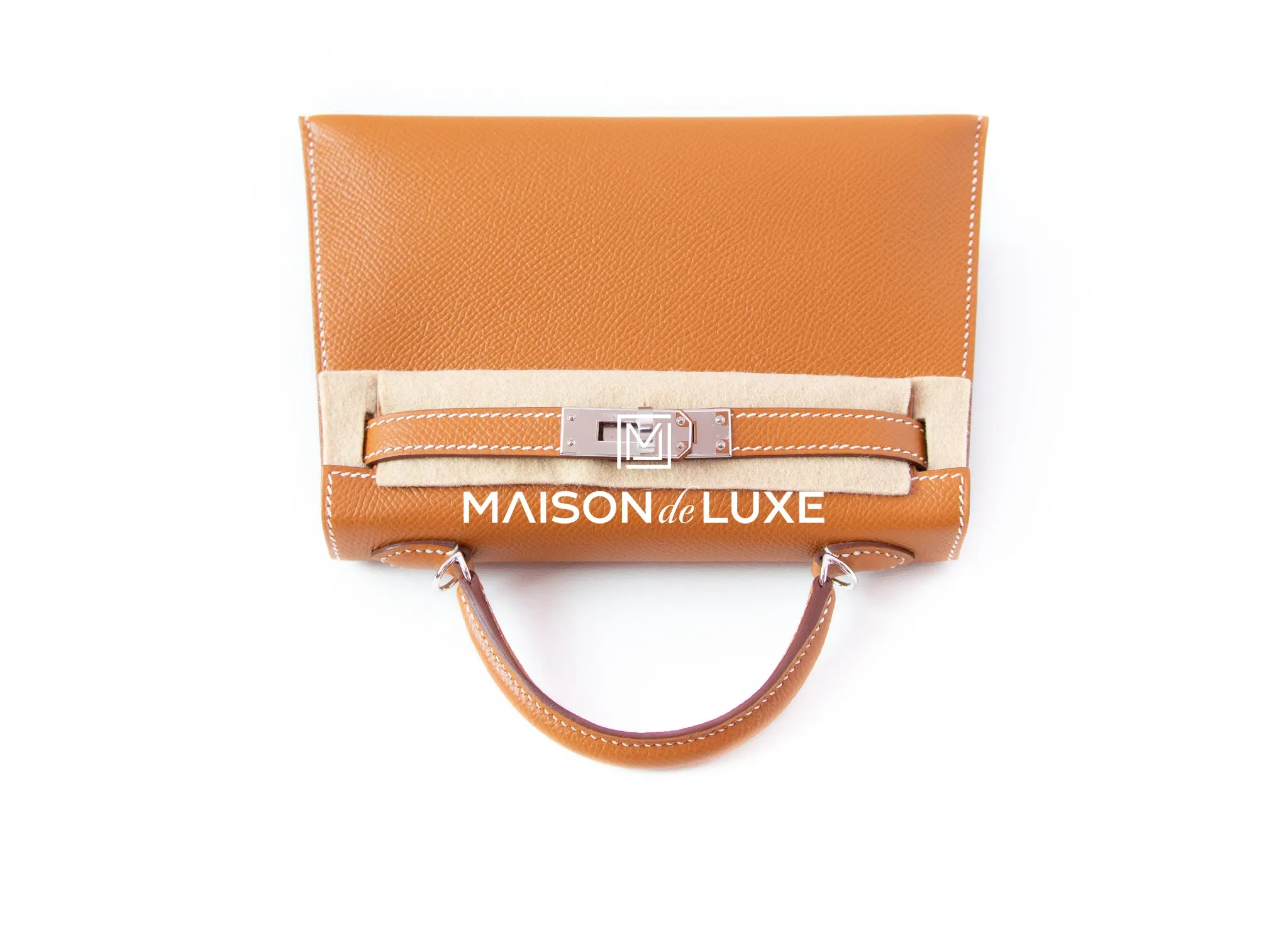 Hermes Mini Kelly II 20 Gold Epsom Palladium Hardware