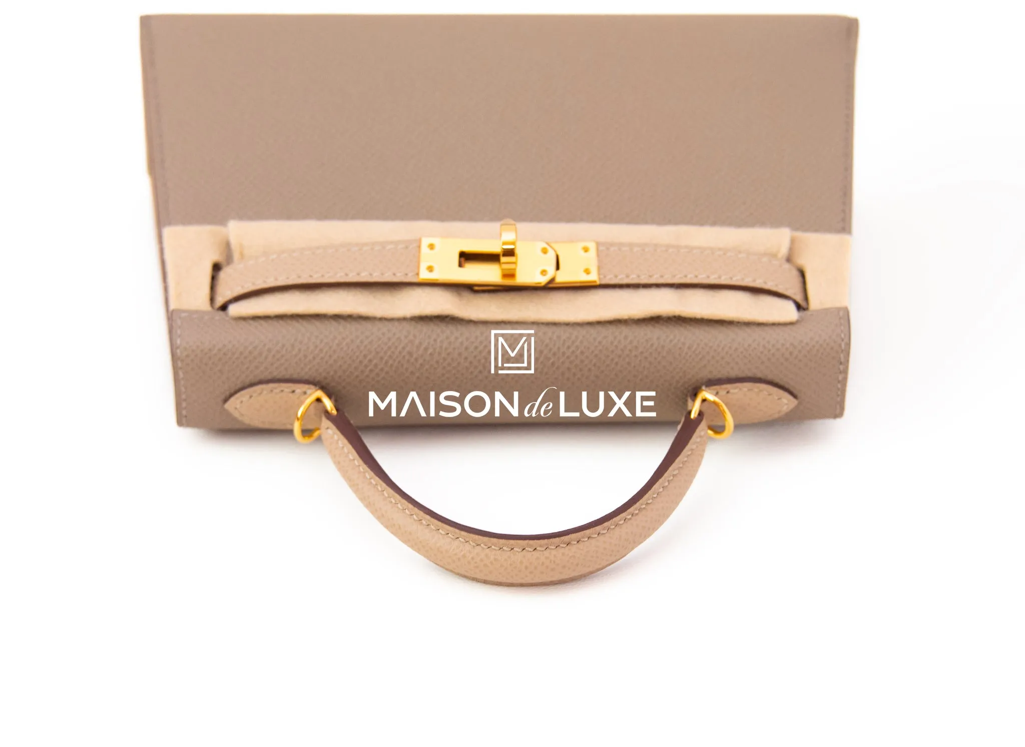 Hermes Mini Kelly II 20 Gris Asphalt & Trench Epsom Ghw