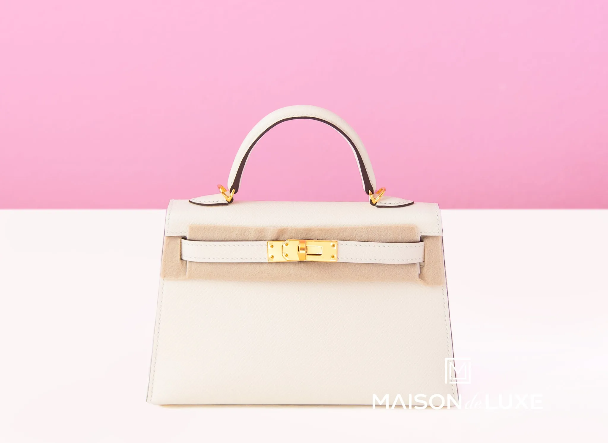 Hermes Mini Kelly II 20 Nata Epsom Gold Hardware