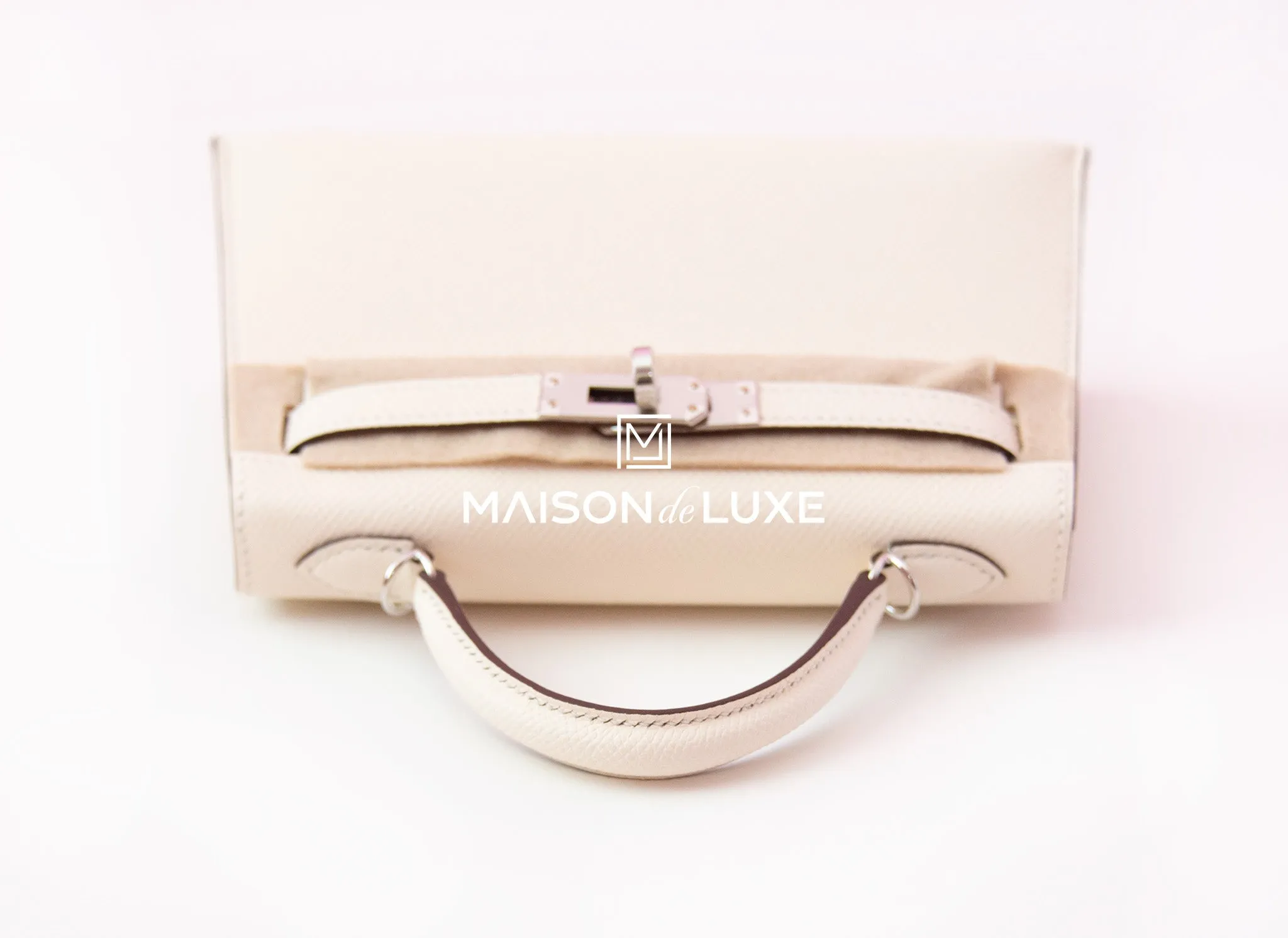 Hermes Mini Kelly II 20 Nata Epsom Palladium Hardware