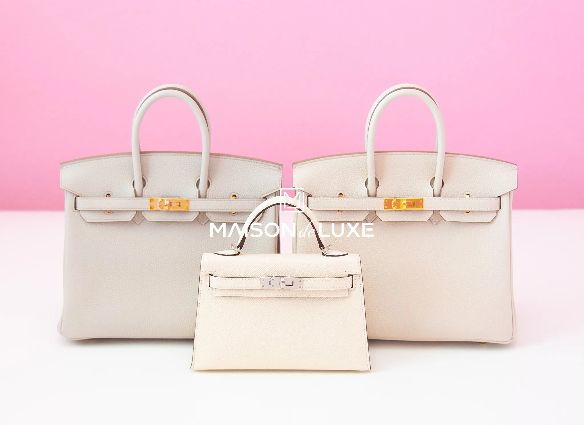 Hermes Mini Kelly II 20 Nata Epsom Palladium Hardware