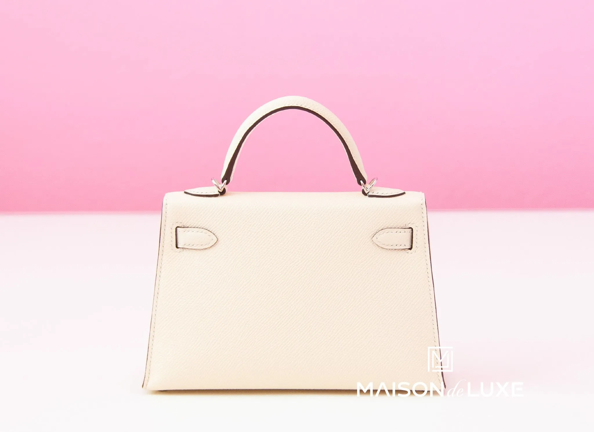 Hermes Mini Kelly II 20 Nata Epsom Palladium Hardware