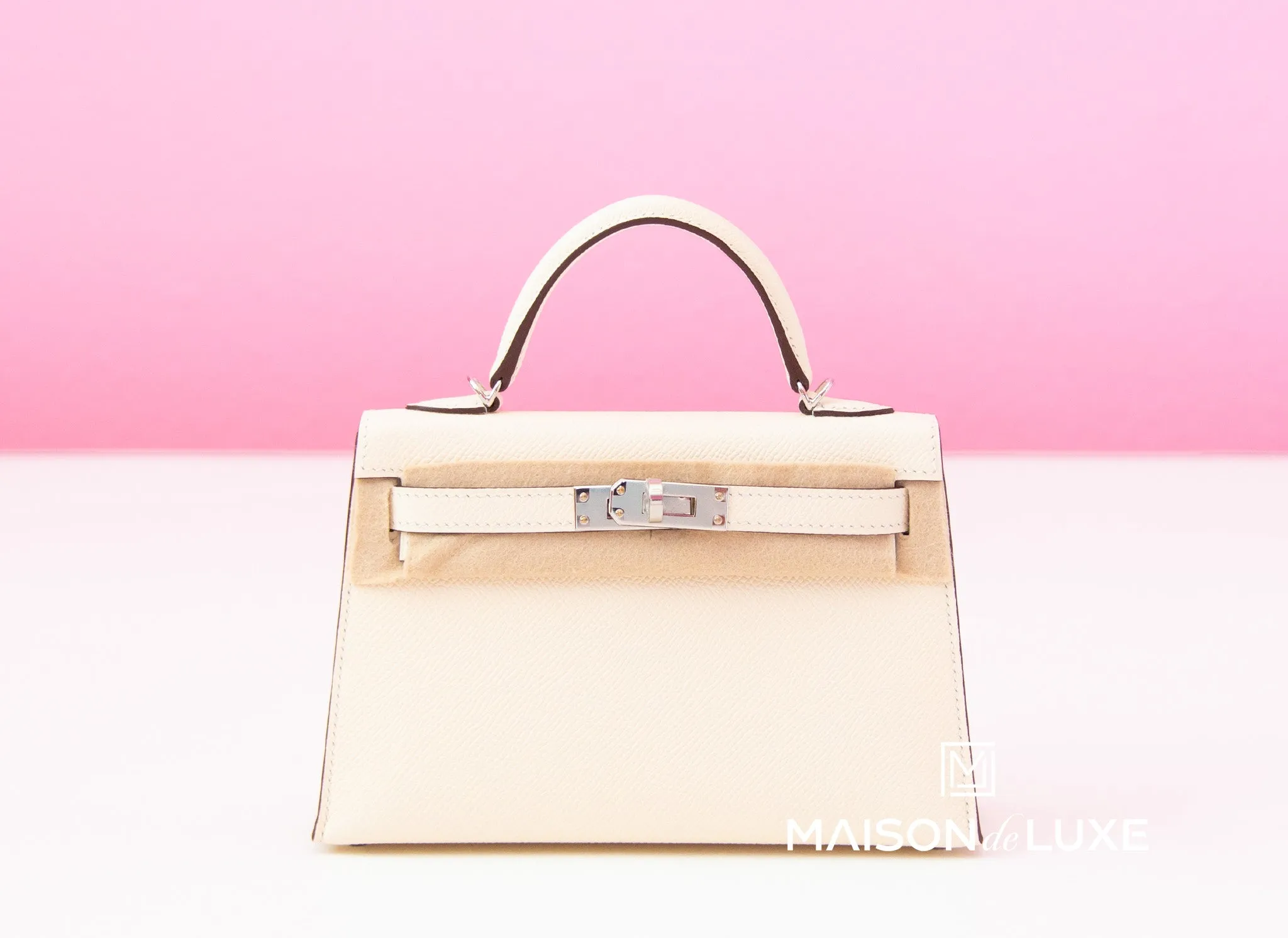 Hermes Mini Kelly II 20 Nata Epsom Palladium Hardware