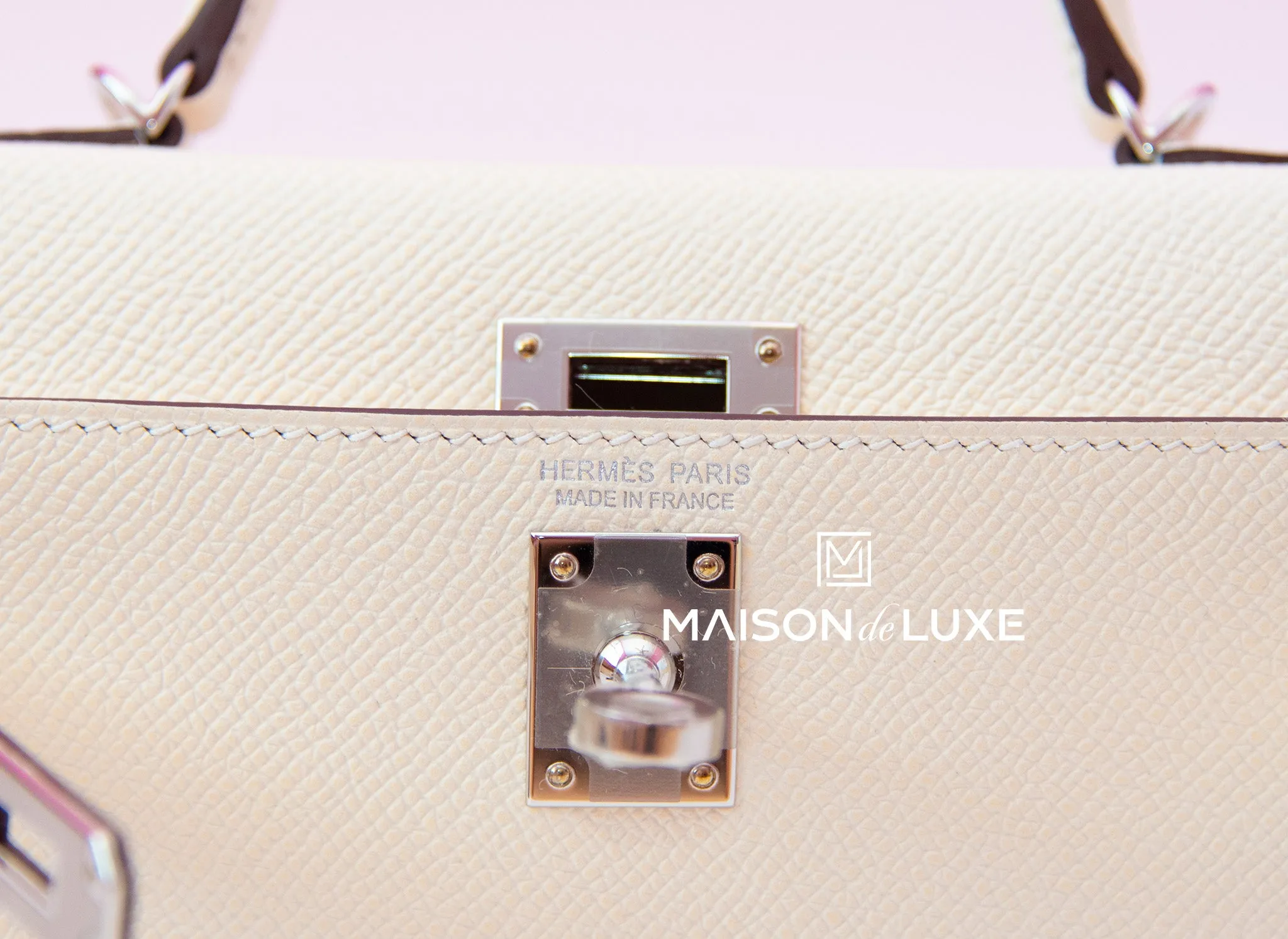 Hermes Mini Kelly II 20 Nata Epsom Palladium Hardware