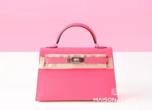 Hermes Mini Kelly II 20 Rose Lipstick Chèvre Mysore
