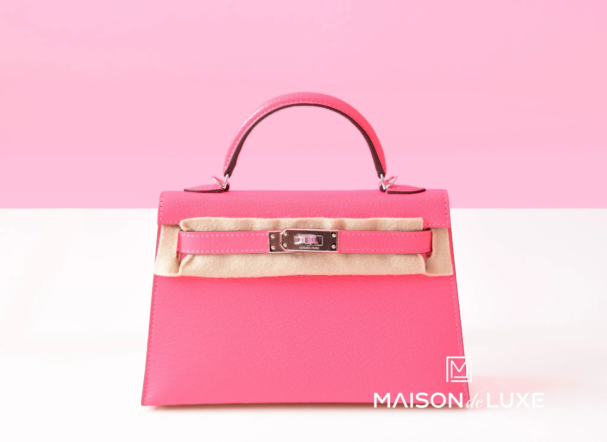 Hermes Mini Kelly II 20 Rose Lipstick Chèvre Mysore