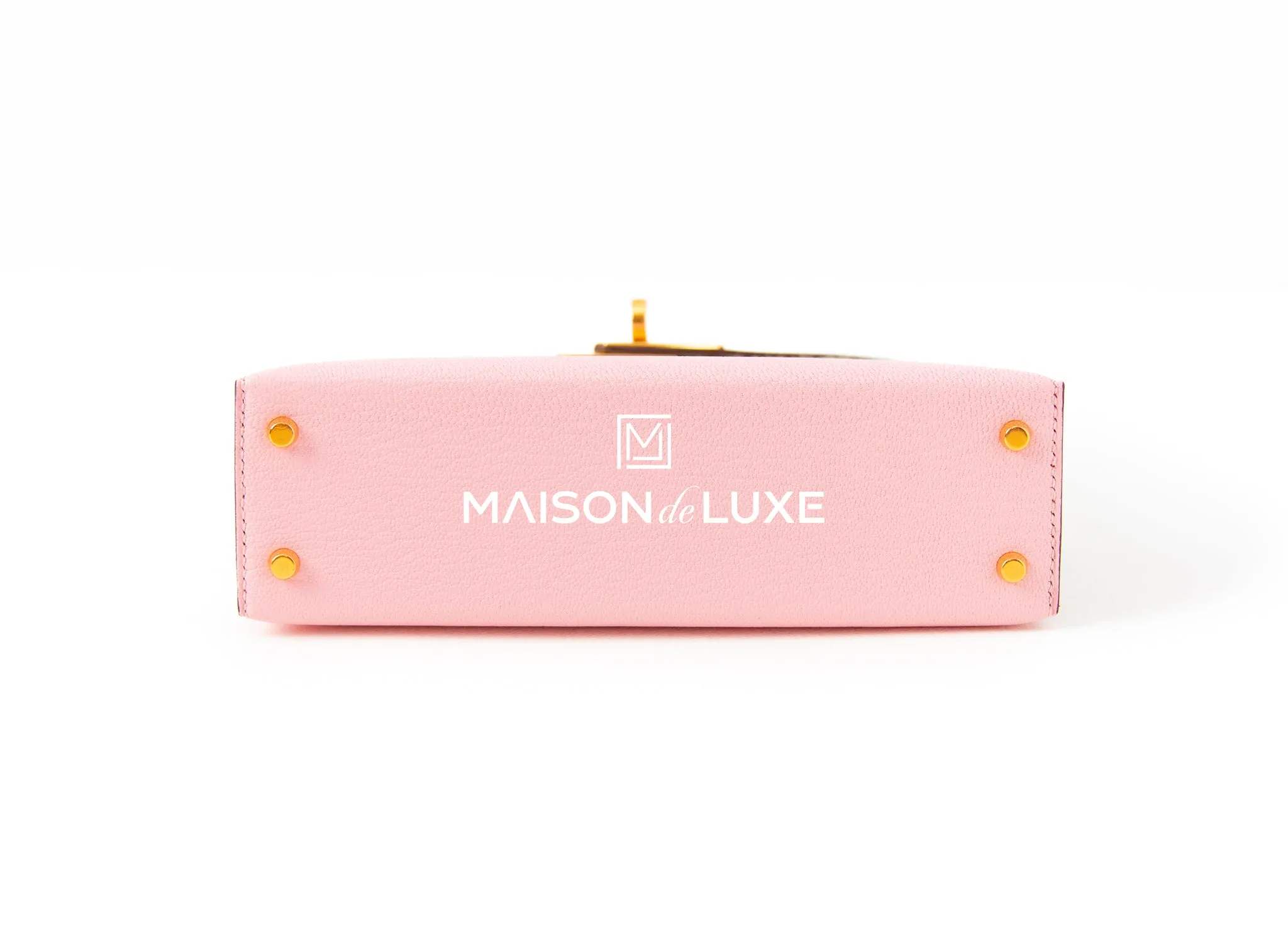 Hermes Mini Kelly II 20 Rose Sakura & Gris Perle Chèvre