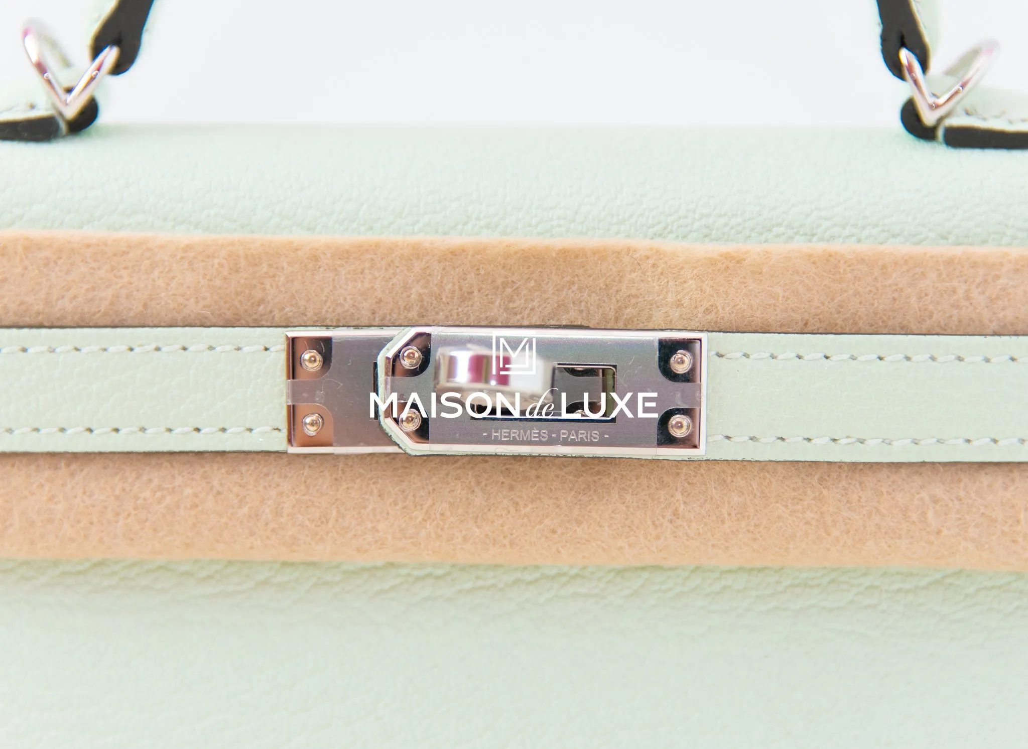Hermes Mini Kelly II 20 Vert Fizz Chevre Palladium Hardware