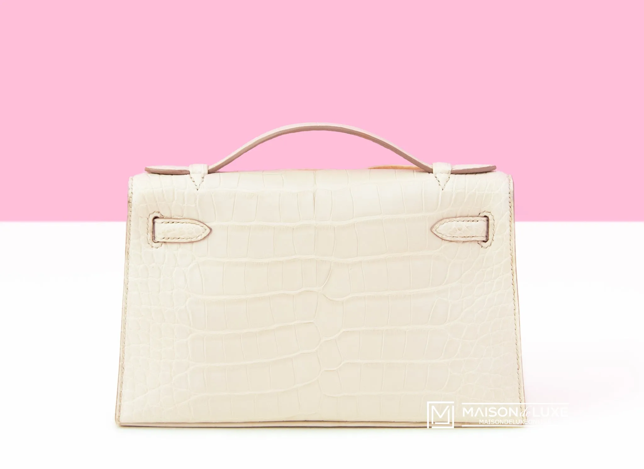 Hermes Mini Kelly Pochette Beton Matte Alligator