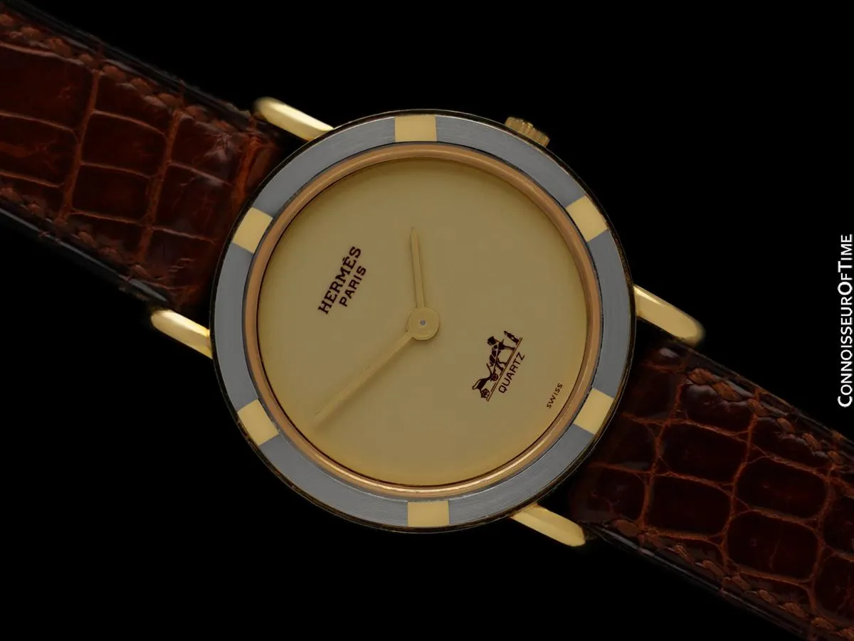 Hermes Pursang Dame Ladies 18K Gold Watch - Near New-Old-Stock with Papers & Boxes