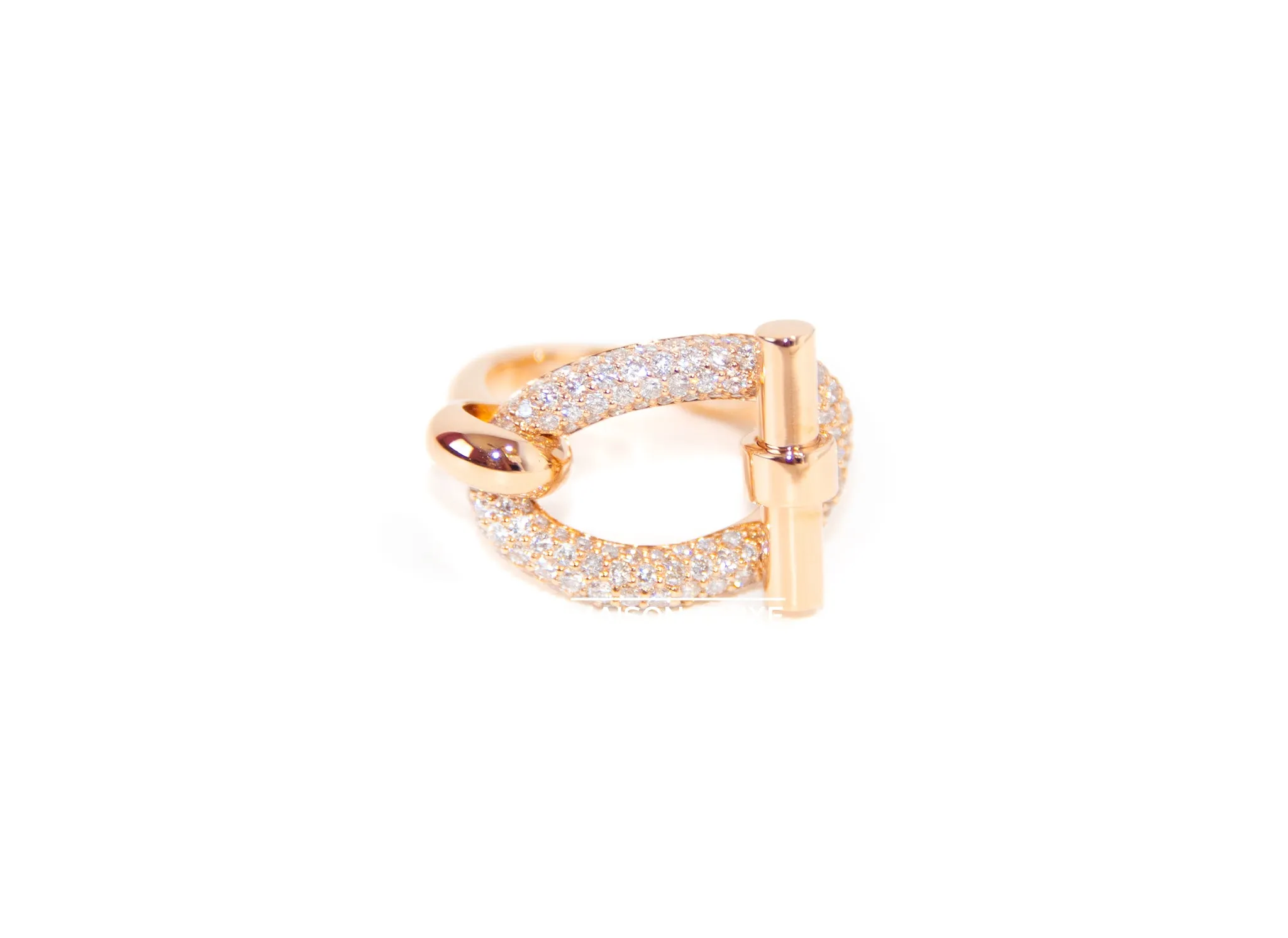 Hermes Rose Gold Diamond Adage Ring 52