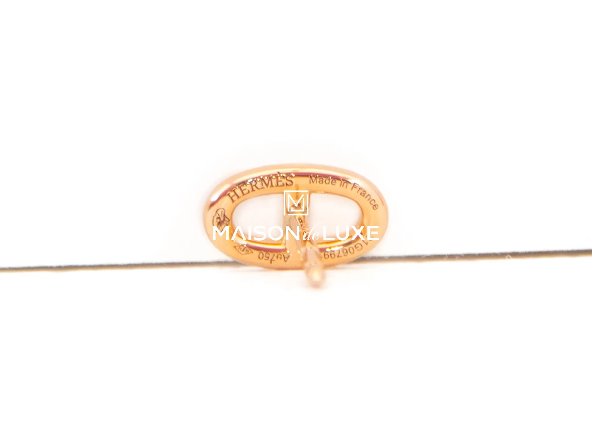 Hermes Rose Gold Farandole Chaîne d'Ancre Earrings