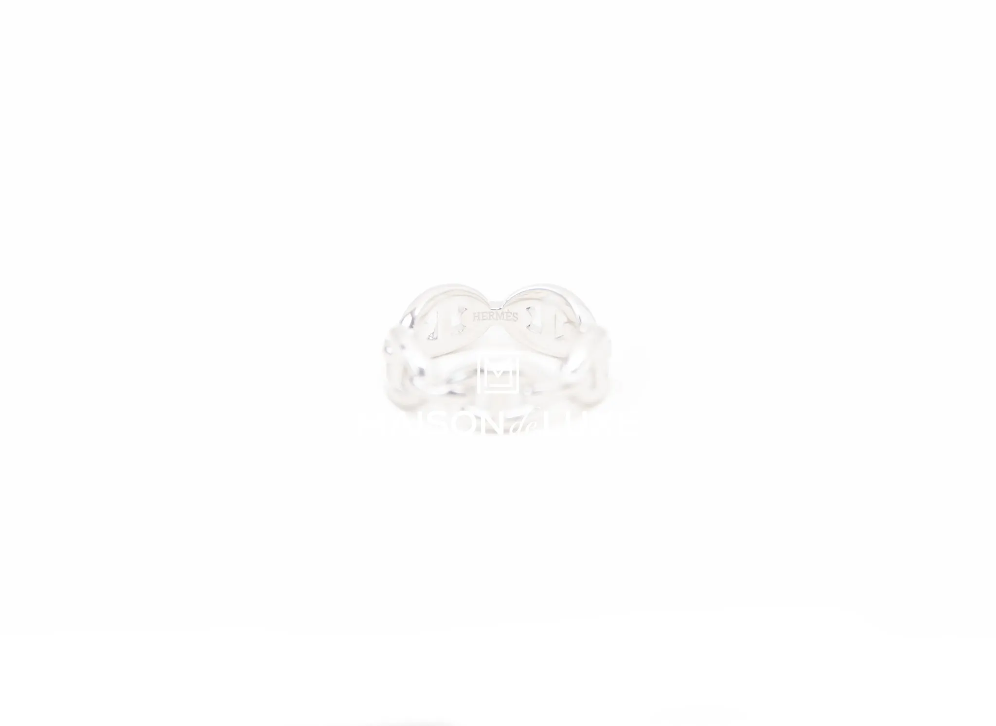 Hermes Silver Chaine d'Ancre Enchainee PM Ring 52