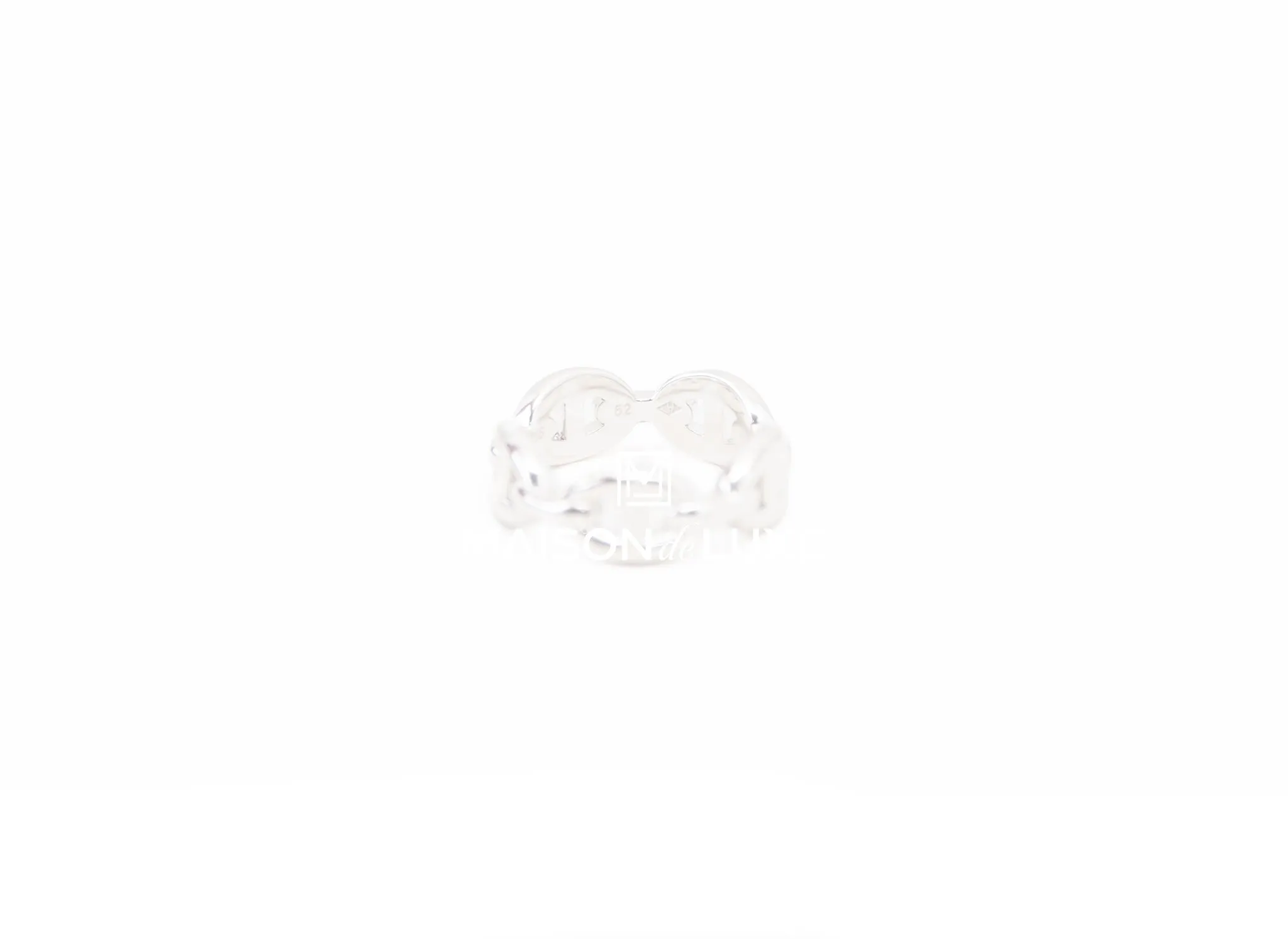 Hermes Silver Chaine d'Ancre Enchainee PM Ring 52