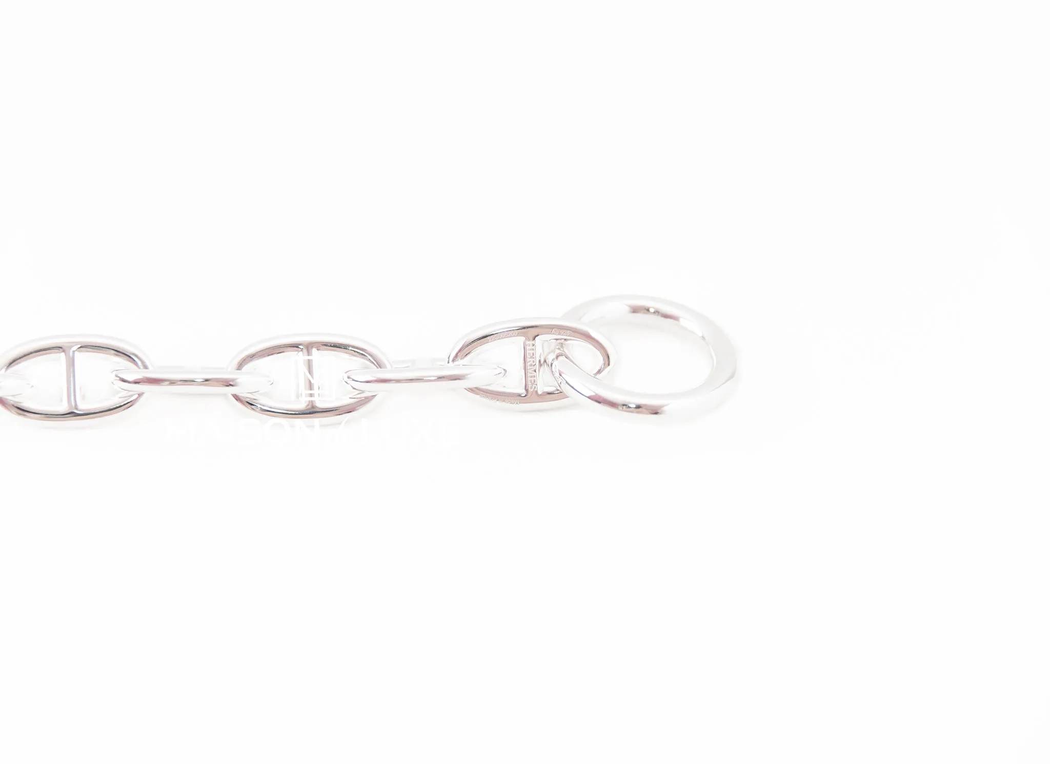 Hermes Silver Chaine d'Ancre GM Bracelet 13