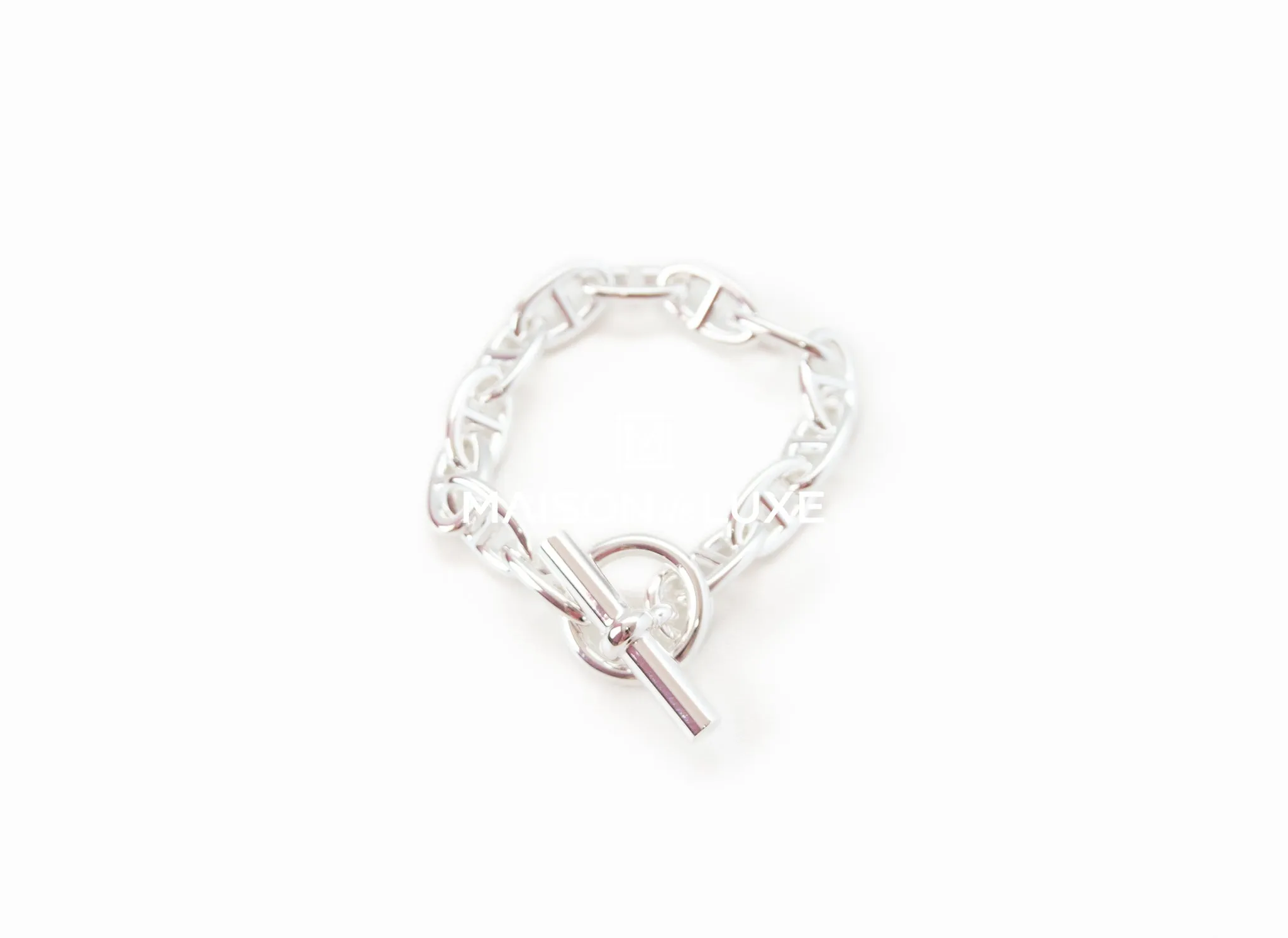 Hermes Silver Chaine d'Ancre GM Bracelet 13