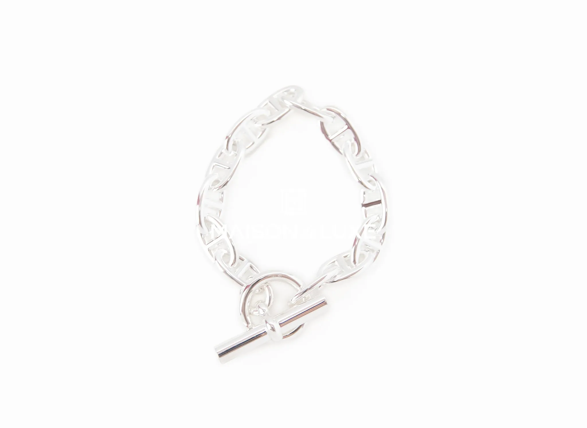Hermes Silver Chaine d'Ancre GM Bracelet 13