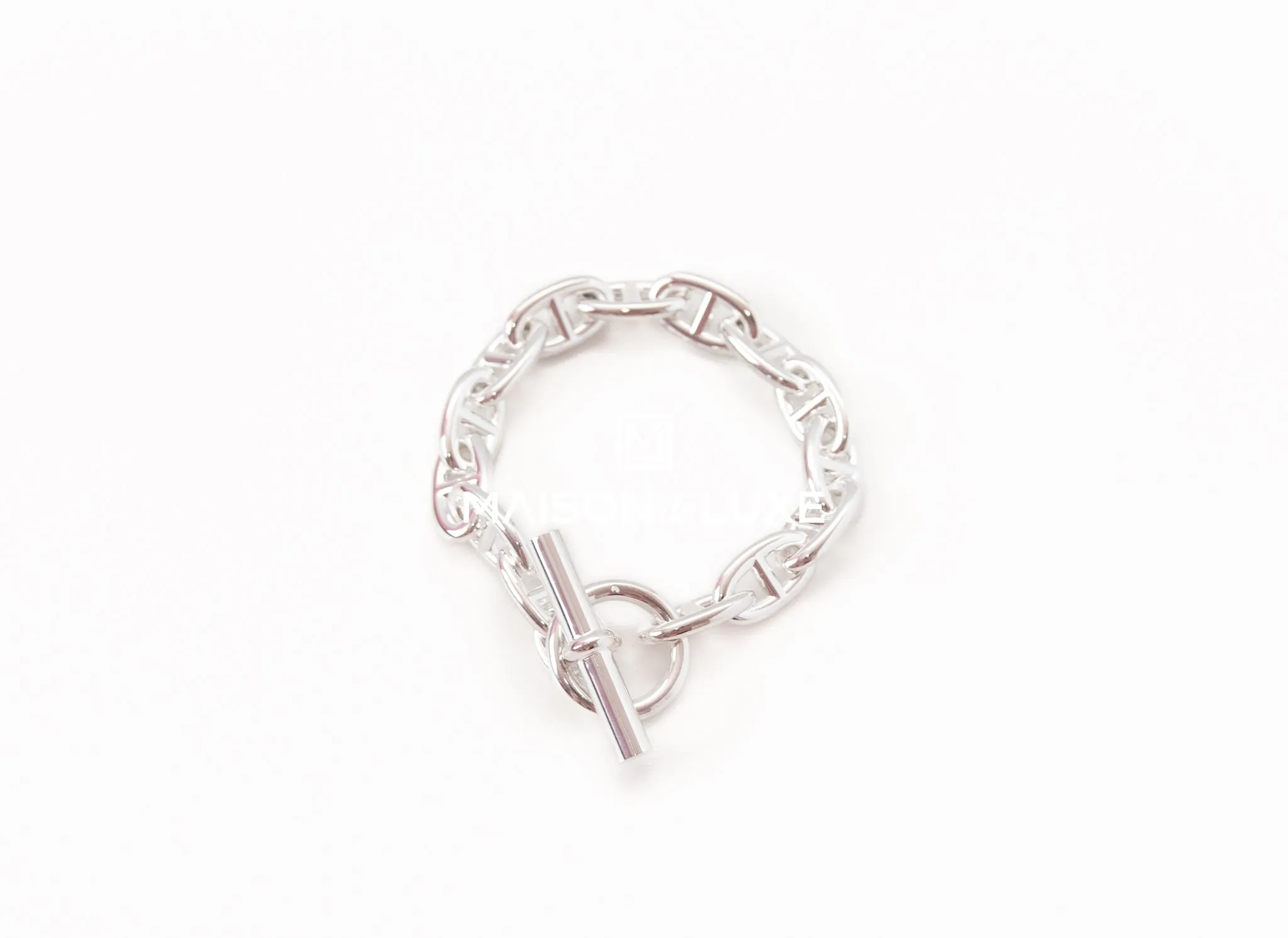 Hermes Silver Chaine d'Ancre GM Bracelet 14