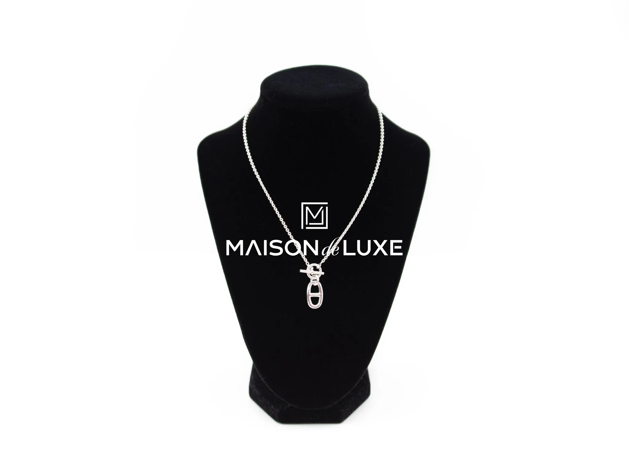 Hermes Silver Chaine d'Ancre Pendant Necklace