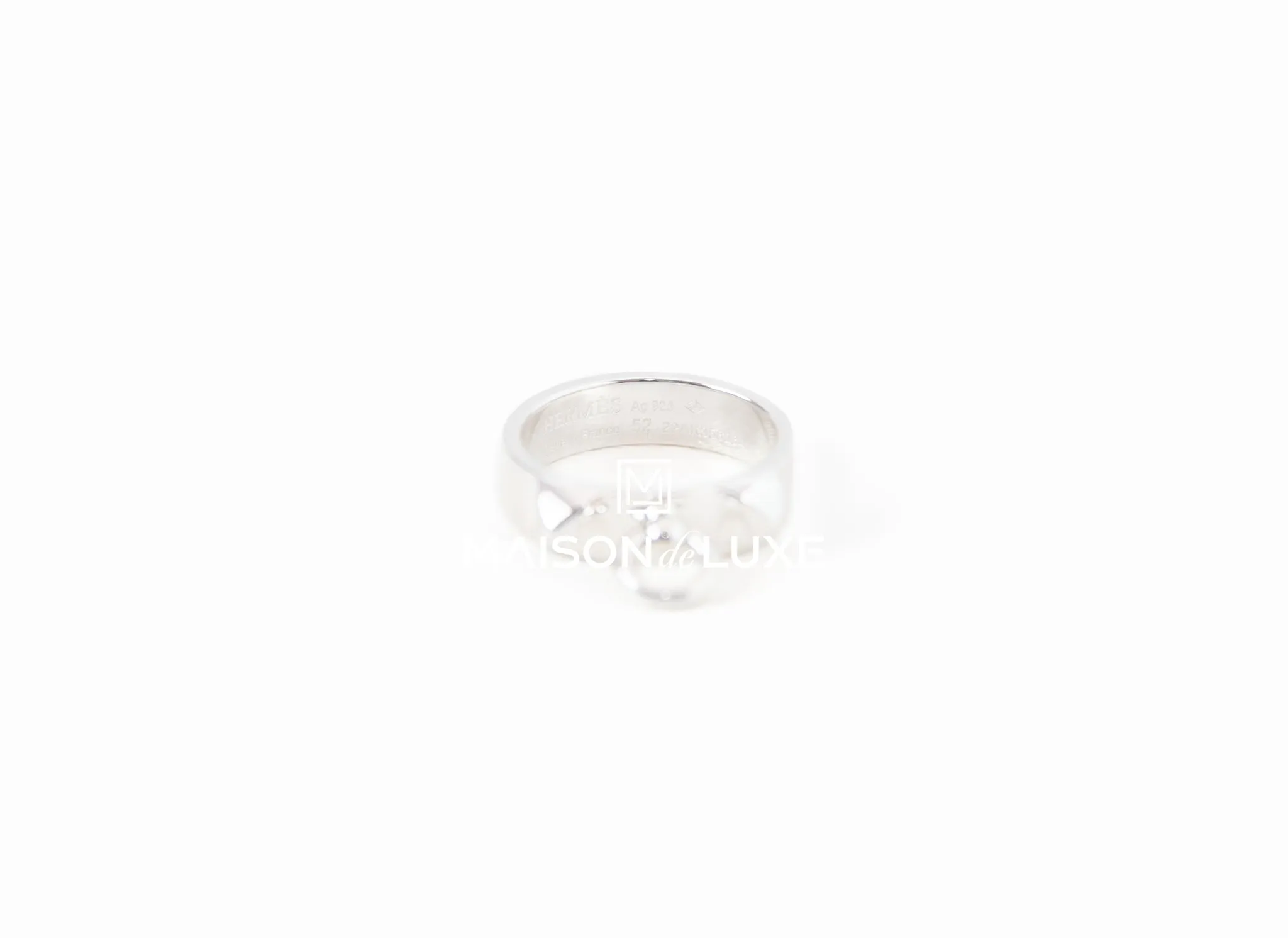 Hermes Silver Collier De Chien PM Ring 52