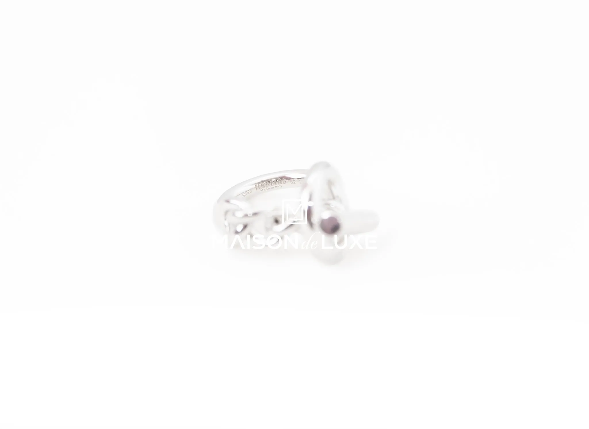 Hermes Silver Croisette GM Ring 52