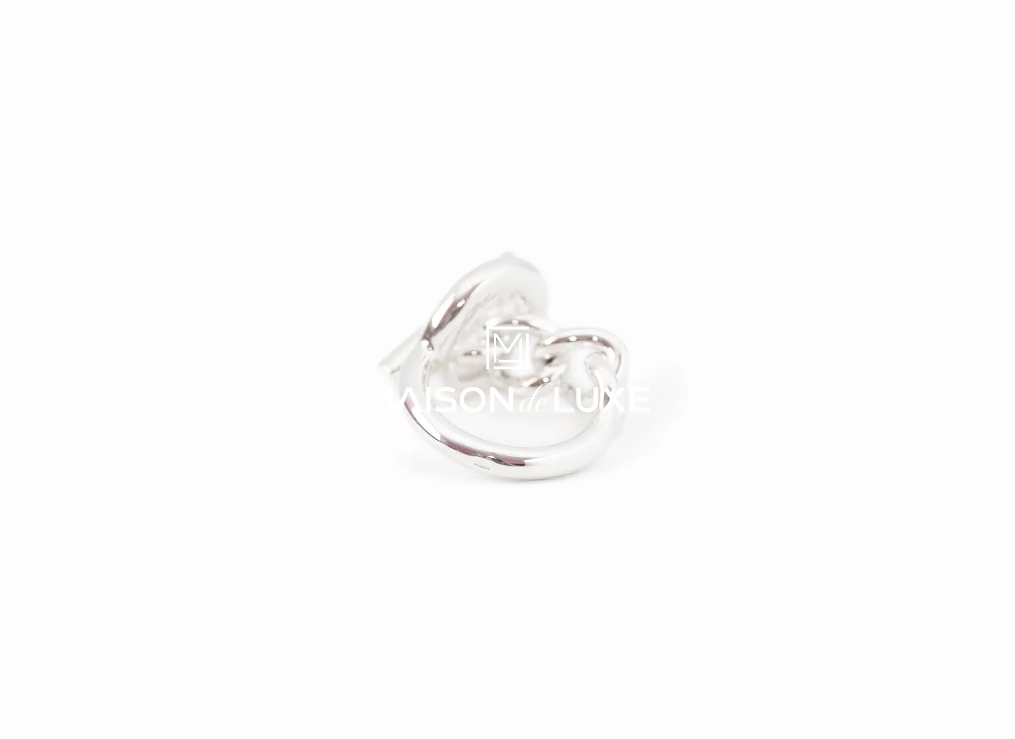 Hermes Silver Croisette GM Ring 52