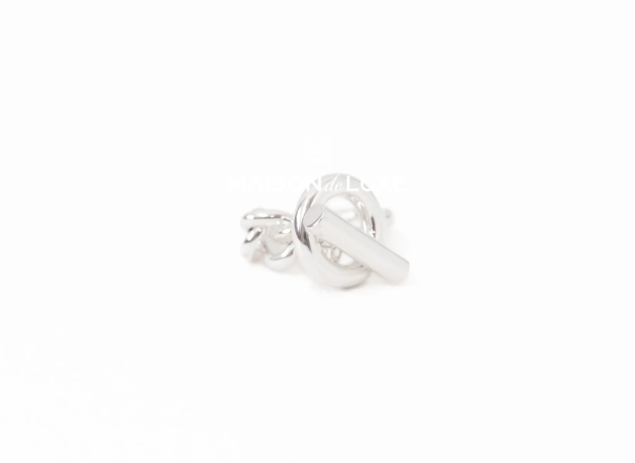 Hermes Silver Croisette GM Ring 52