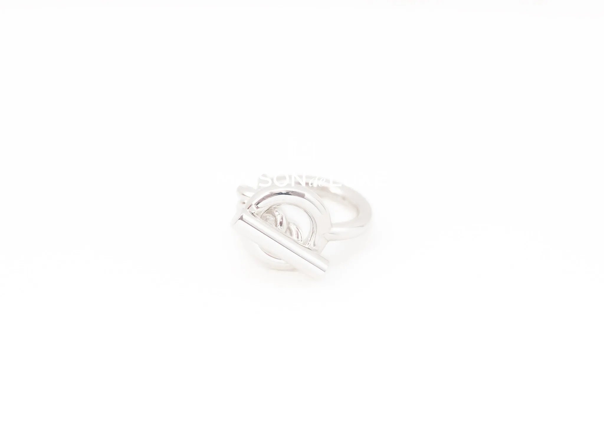 Hermes Silver Croisette GM Ring 53