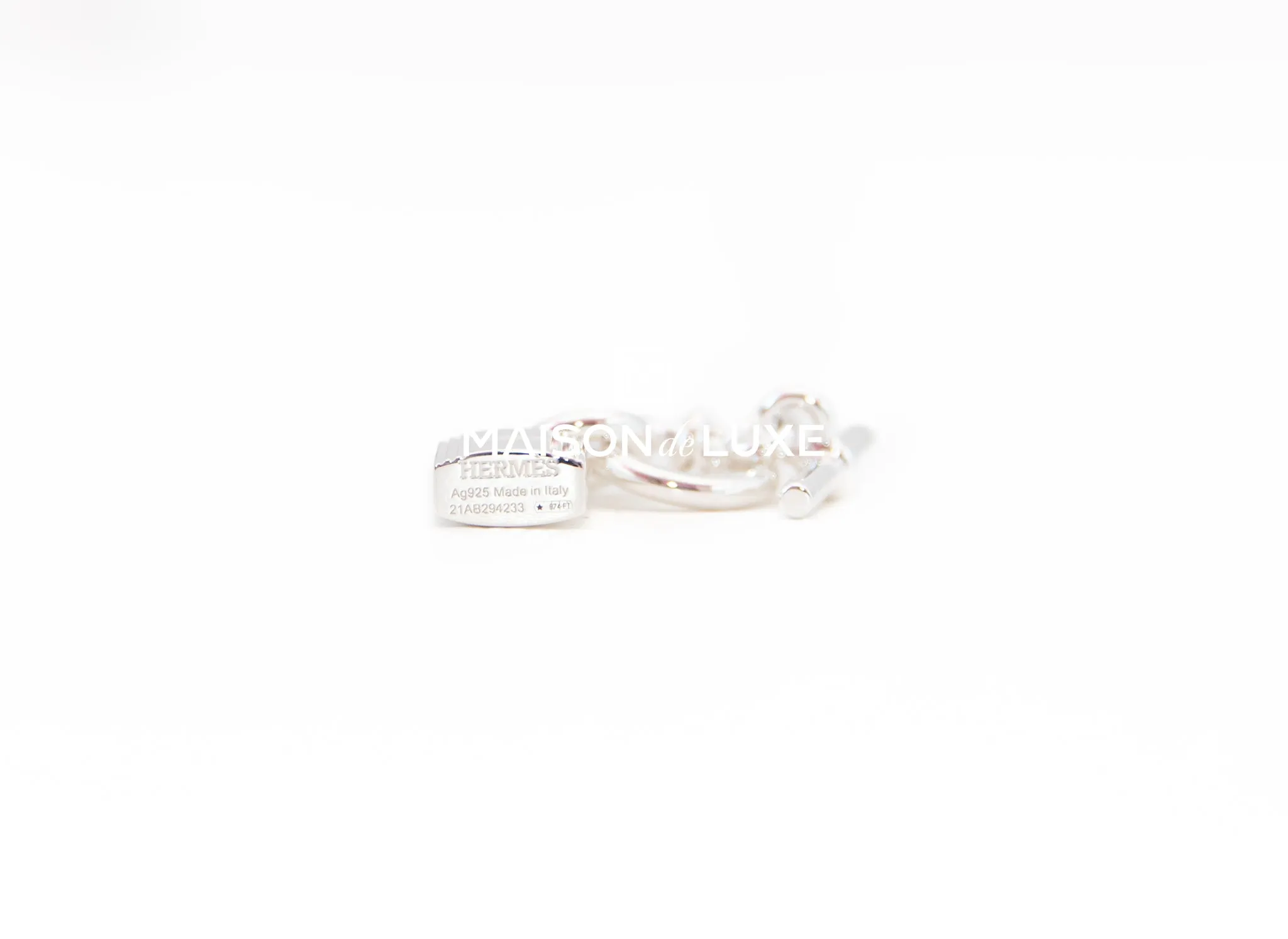 Hermes Silver Kelly Cadenas Pendant Necklace