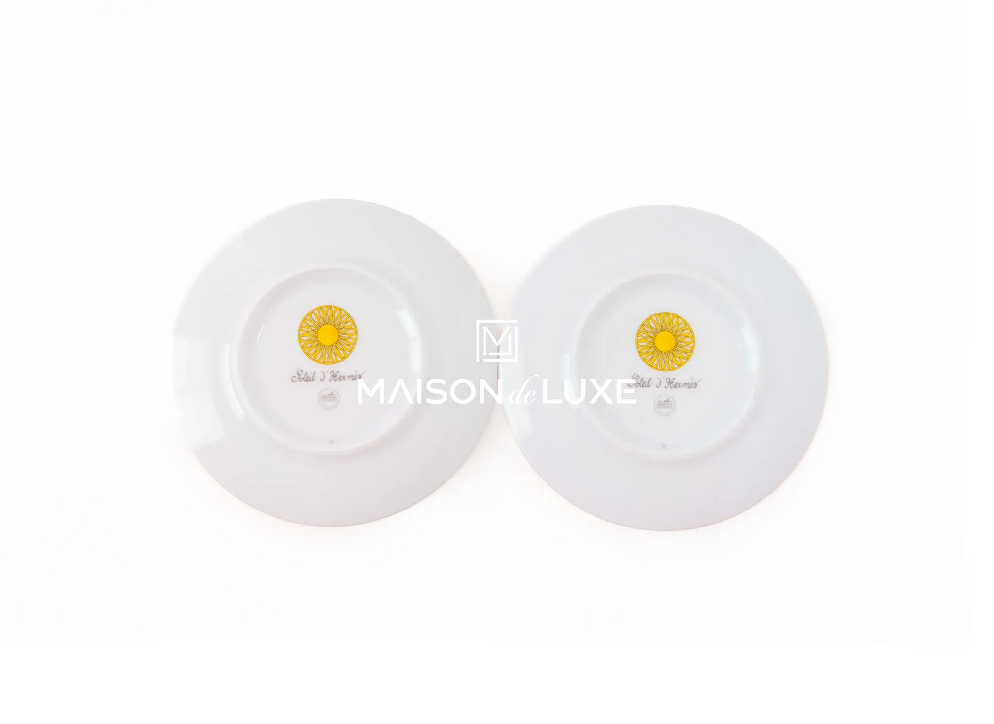 Hermes Soleil d’Hermès Porcelain Bread & Butter Plate - Two