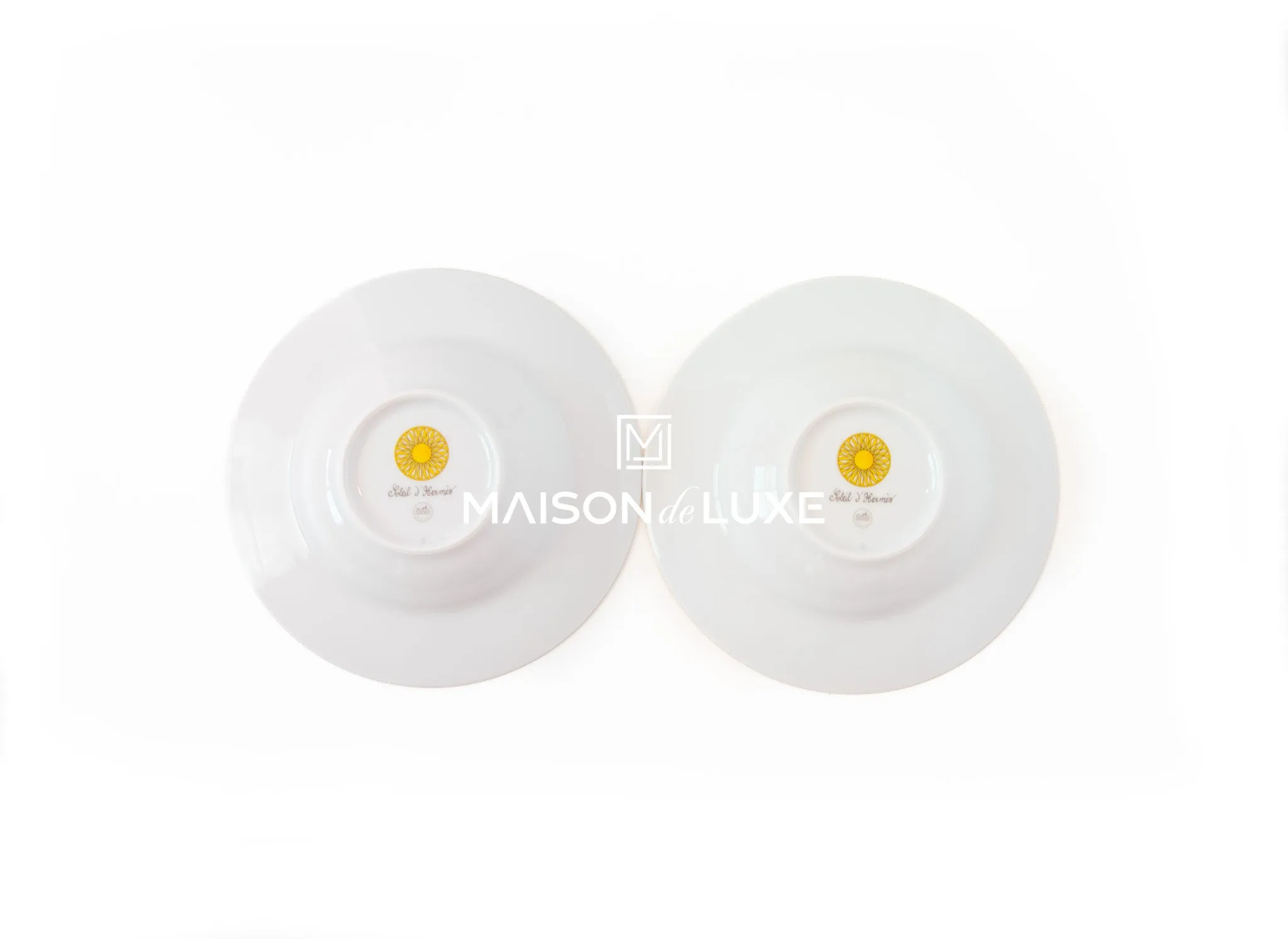 Hermes Soleil d’Hermès Porcelain Soup Plate