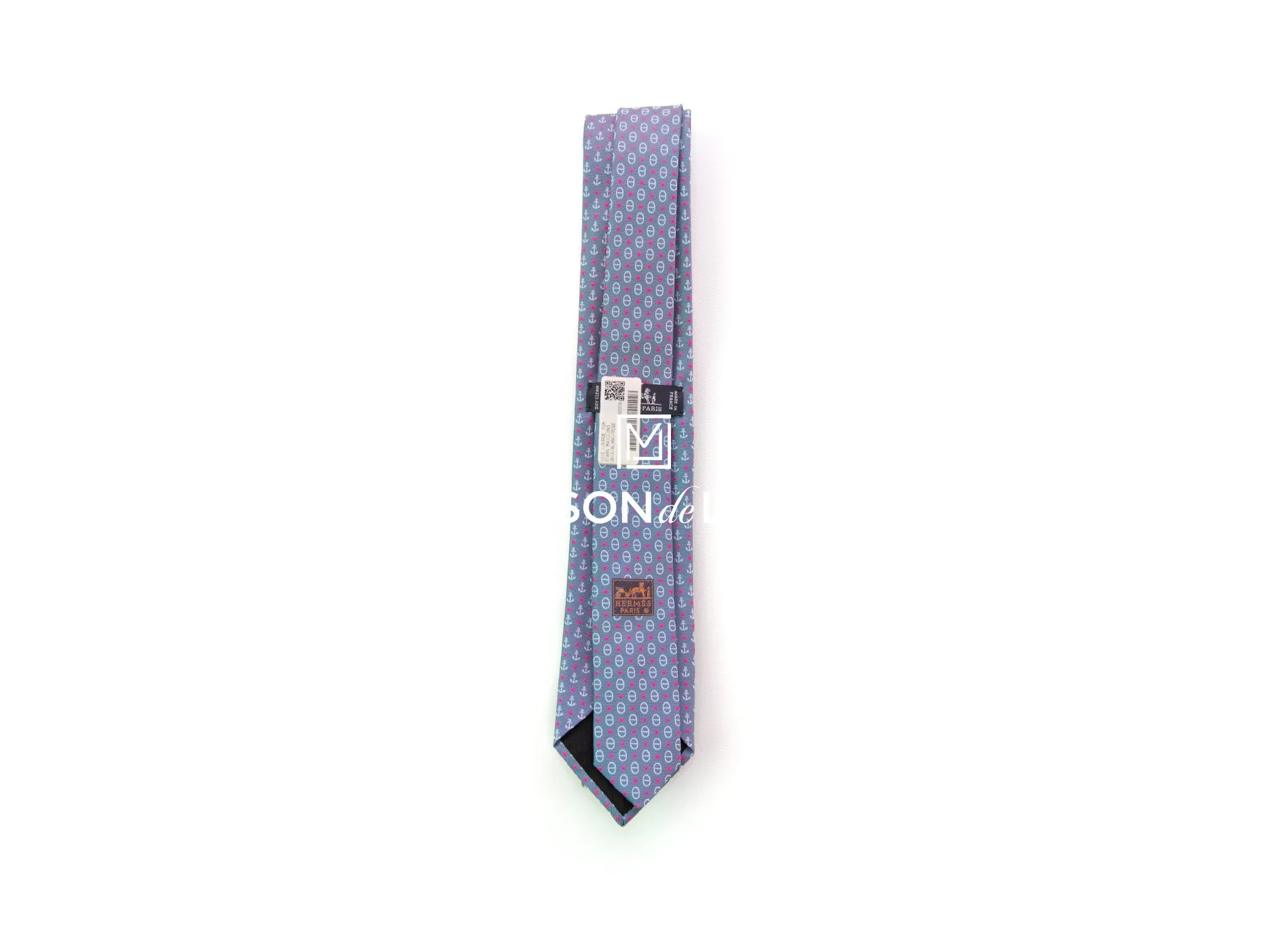 Hermes Tie 7 Stars Maillon tie Gray