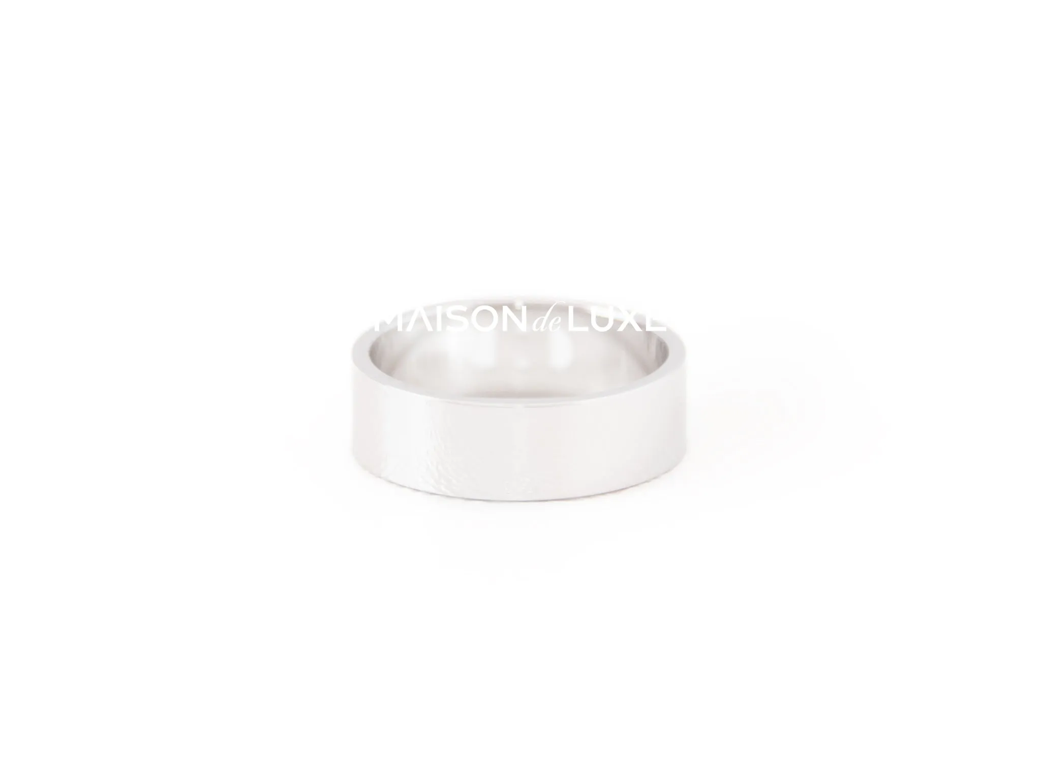 Hermes White Gold Diamond H d'ancre Ring 50