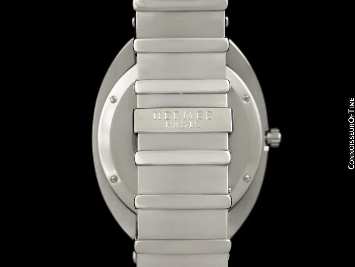 Hermès Espace Mens Full Size Multi-Function Digital Electronic Watch - Stainless Steel