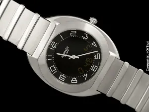 Hermès Espace Mens Full Size Multi-Function Digital Electronic Watch - Stainless Steel