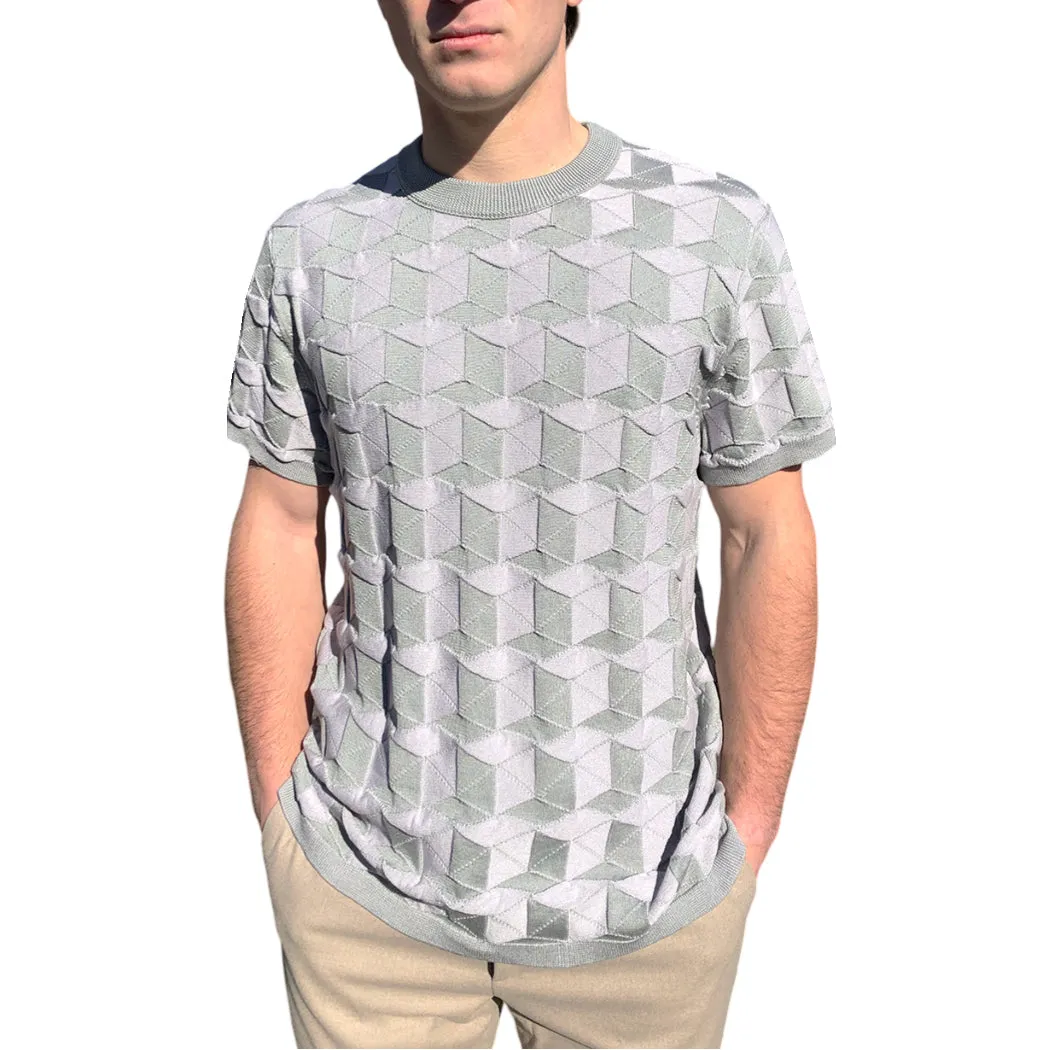 HEXA CREW NECK TEE IN GREY SILVER