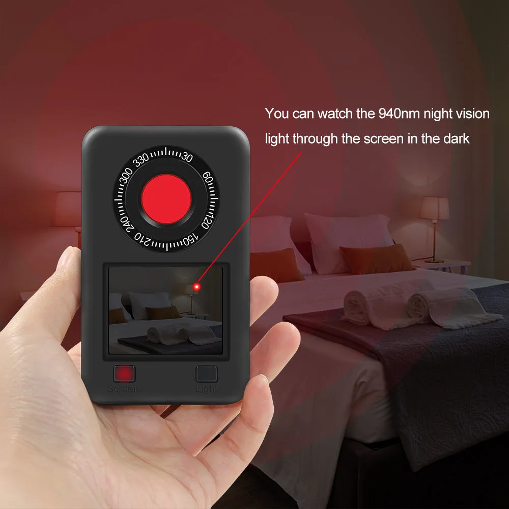 Hidden Pin Hole Camera Lens Detector & Invisible Night Vision Detection IR Finder