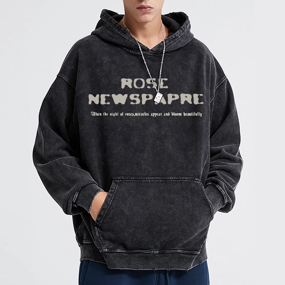 High Street Art Rose Washed Hoodie