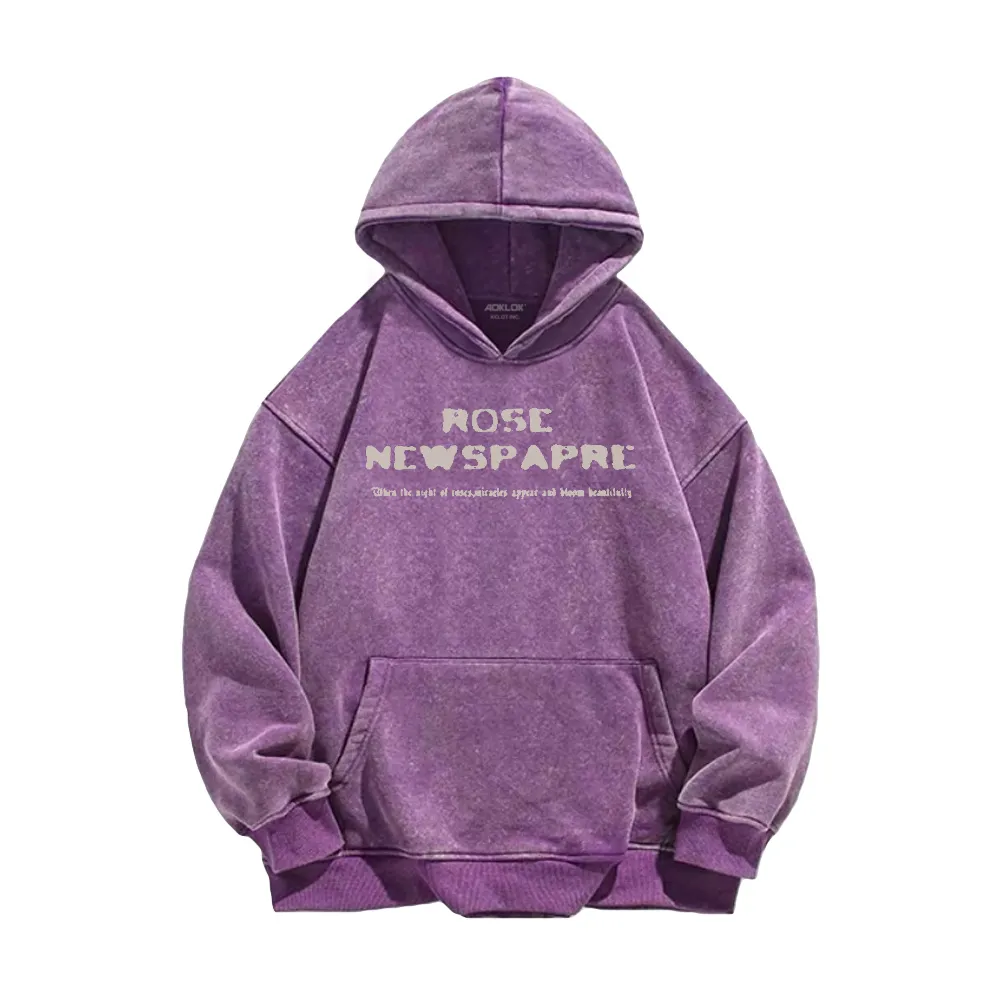 High Street Art Rose Washed Hoodie