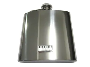 Highly Detailed Shell Insert Musical Piano Keyboard 6oz Flask