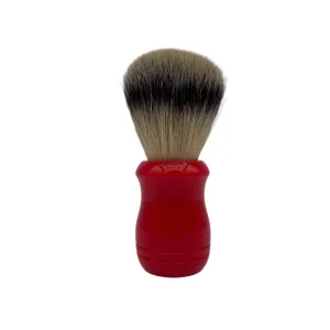 Hill And Drew Luxury Synthetic Silvertip Shaving Brush Red Barrel