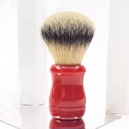 Hill And Drew Luxury Synthetic Silvertip Shaving Brush Red Barrel