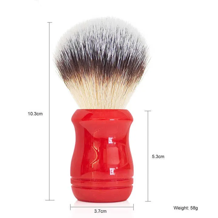 Hill And Drew Luxury Synthetic Silvertip Shaving Brush Red Barrel