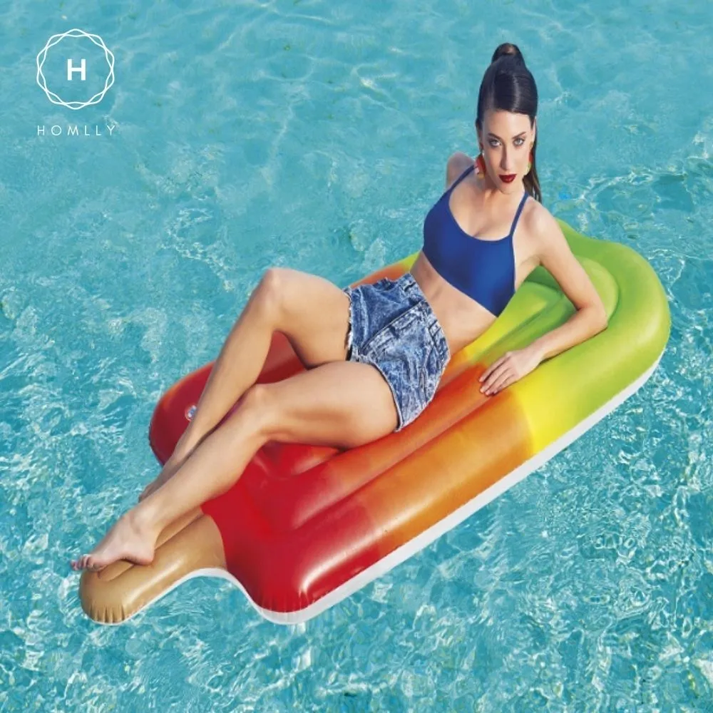 Homlly Giant Inflatable Popsicle Pizza Marshmallow Lounger Swim Lie On Float