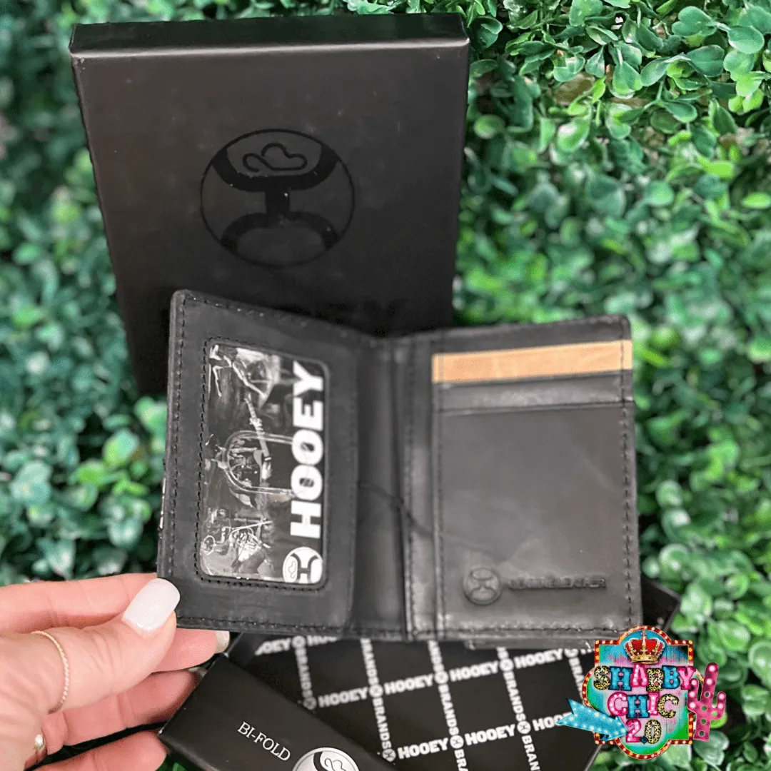 HOOEY  "HOOEY ORIGINAL " BIFOLD MONEY CLIP BLACK W/LAKOTA PRINT