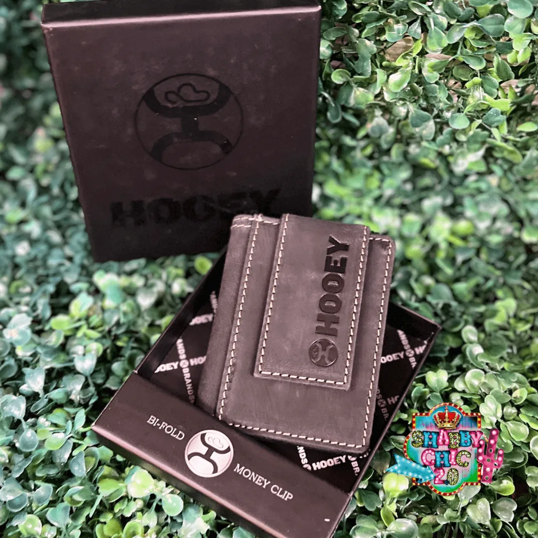 HOOEY  "HOOEY ORIGINAL " BIFOLD MONEY CLIP BLACK W/LAKOTA PRINT