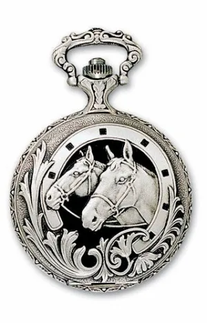 Horse Closing Cover Pocket Watch, Swiss Made from Charles-Hubert Paris