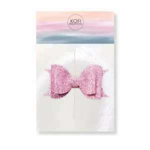 Hot Pink Glitter Hair Bow